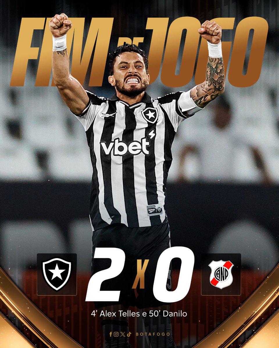 CLAAASSIFICADO! 🔥🌎

COM GOLS DE TELLES E DANILO, BOTAFOGO VENCE O NACIONAL POTOSÍ E AVANÇA NA CONMEBOL LIBERTADORES! VAAAAAAAAAAAAAMOS! 🚀💪🏾 #VAMOSBOTAFOGO