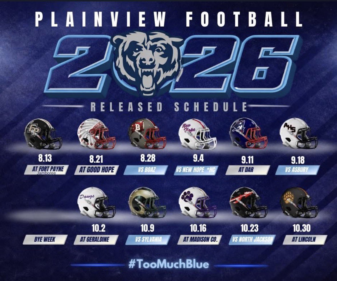 PlainviewFB1's tweet photo. Some new faces on the schedule in 2026. #TMB https://t.co/vUjyvlbHjX
