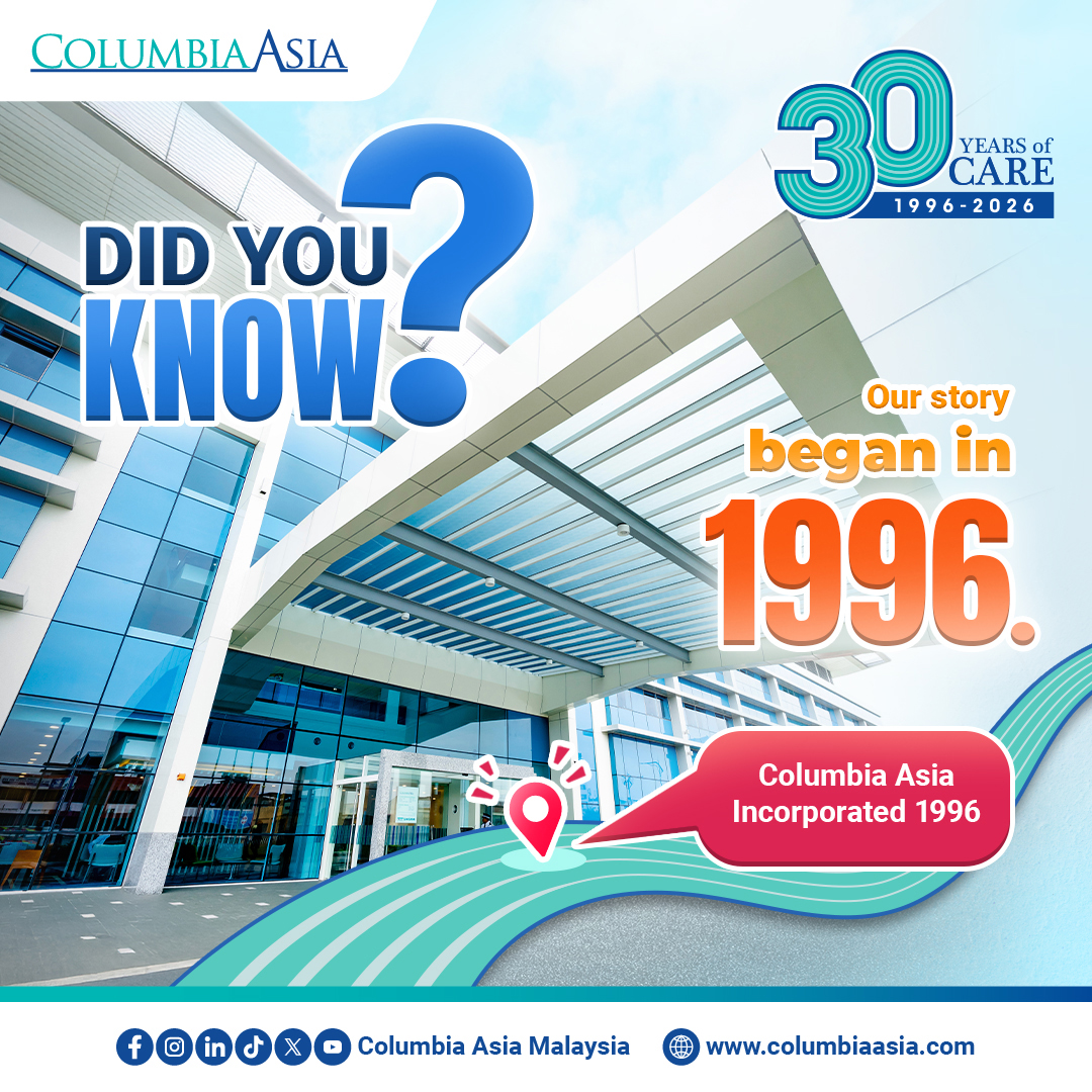 columbiaasia's tweet photo. Since 1996, Columbia Asia Hospital has been right here for Malaysians — from Shah Alam to 13 locations nationwide.

30 years of trust, care, and a future focused on better healthcare for you.

#ColumbiaAsia #30YearsofCare #RightHereFor30Years #30thAnniversary https://t.co/1t6sVzv054