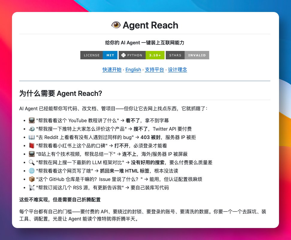 让 AI 写代码或改文档都很顺手，但要让它们去搜帖子、看视频、找推文，大多数 AI 都会抓瞎。 在 GitHub 上挖到了 Agent ...