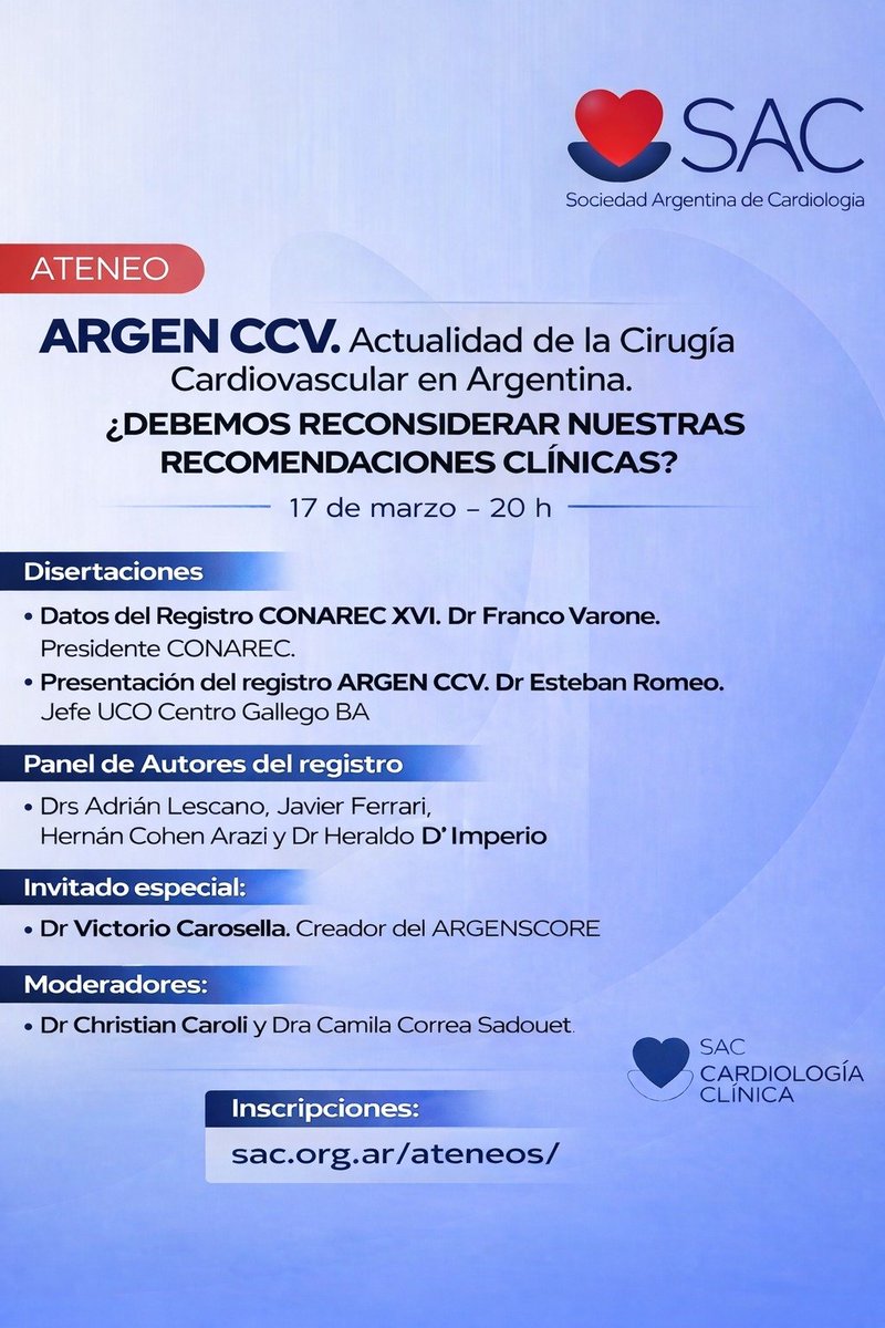 Consejo de Cardiología Clínica y Terapéutica🩺 SAC tweet media