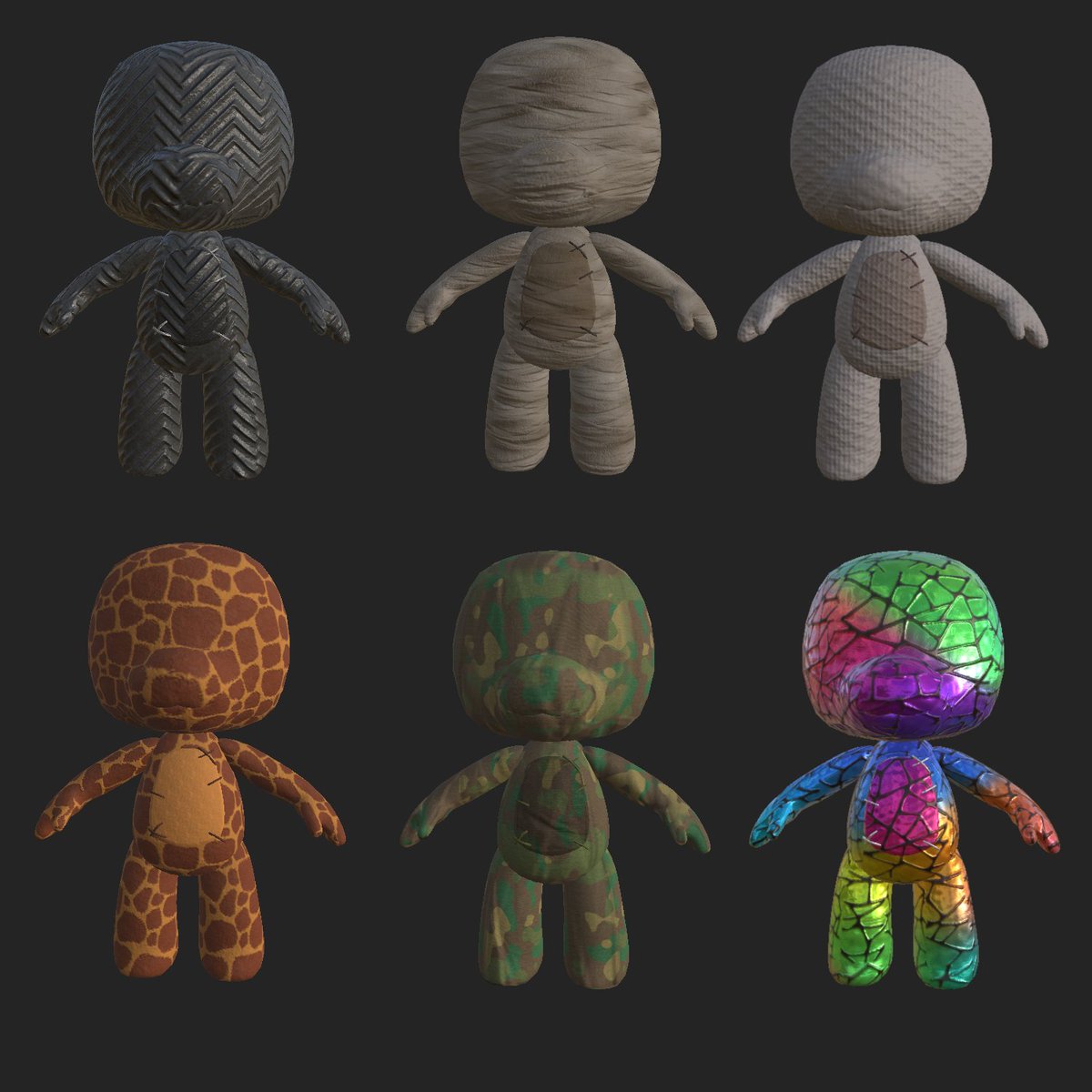 gearlock80's tweet photo. here is a collection of skin textures that were made for #restitched. 
#gamedev #SubstancePainter https://t.co/CvNQkSJ4hj