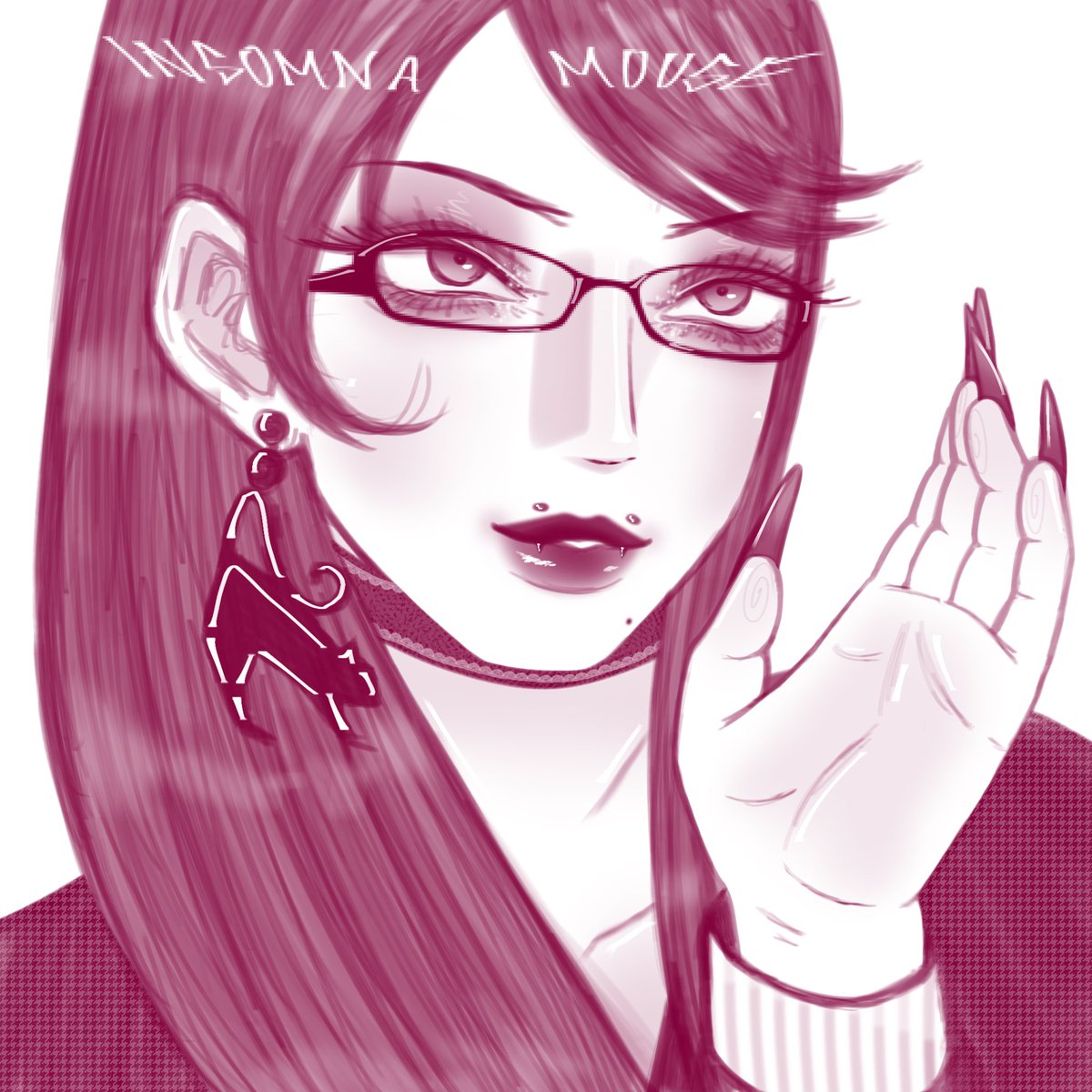 Insomnamouse's tweet photo. IM SO BACK!! And I drew Bayonetta the absolute Mother.💖
#Bayonetta #art #goth #Bayonettafanart https://t.co/WpF4N4Aezp