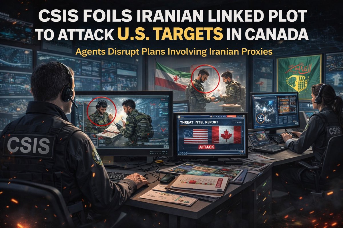 🚨 IRAN’S PROXIES ARE ALREADY IN CANADA — TARGETING U.S. SOIL FROM HERE 🚨

CSIS is scrambling to stop Iranian 🇮🇷 proxy attacks on American 🇺🇸 targets inside Canada 🇨🇦 if Trump hits Iran.

Former top CSIS ops directors just warned:

•  Soft targets like McDonald’s or any