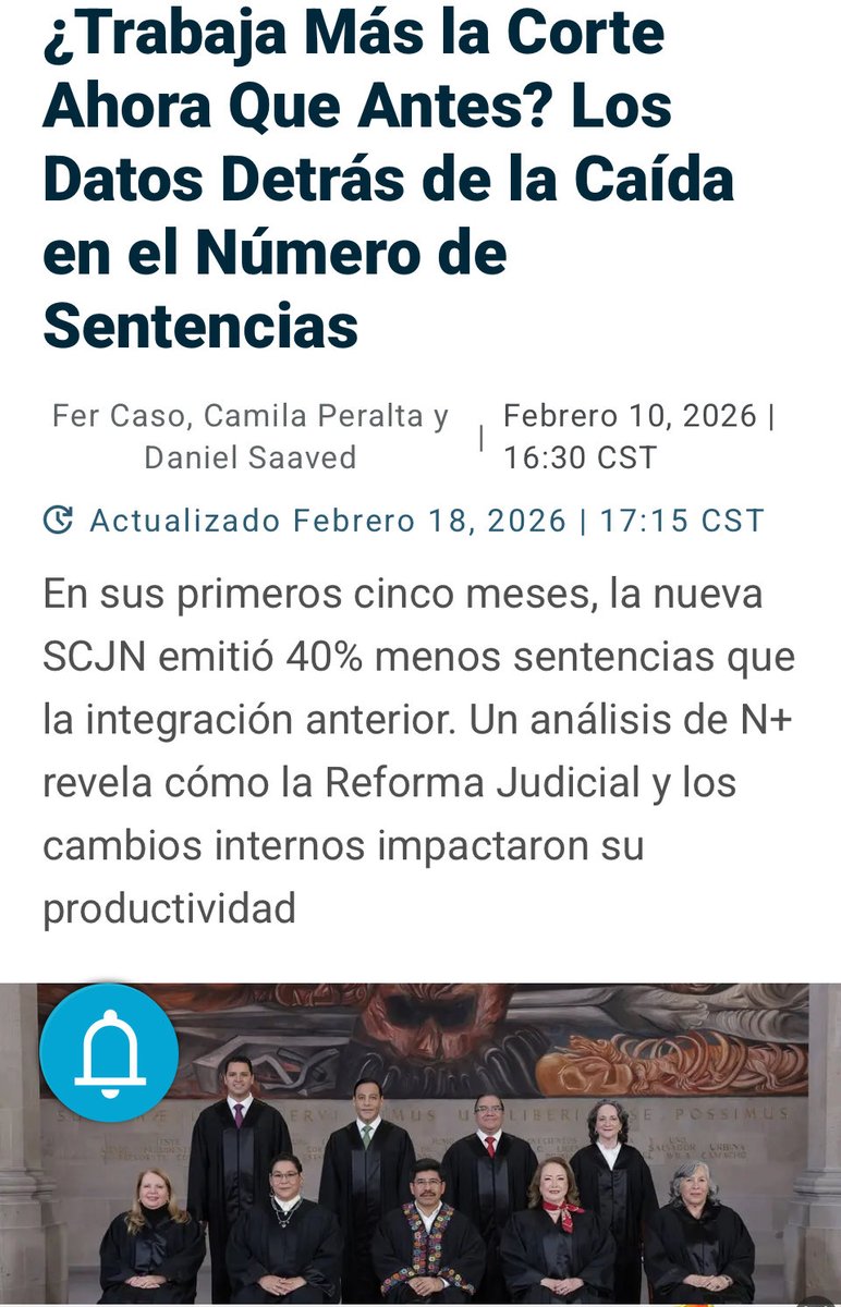 <a href="/revistapolemon/">Revista Polemón</a> <a href="/NachoRgz/">Nacho Rodriguez (El Chapucero)</a> <a href="/SCJN/">Suprema Corte</a> 🚨FALSO🚨 

Este medio chayotero miente, según las estadísticas, la nueva corte tiene 40% menos sentencias que la Corte anterior en el mismo periodo.

Ojo con estos medios mentirosos.