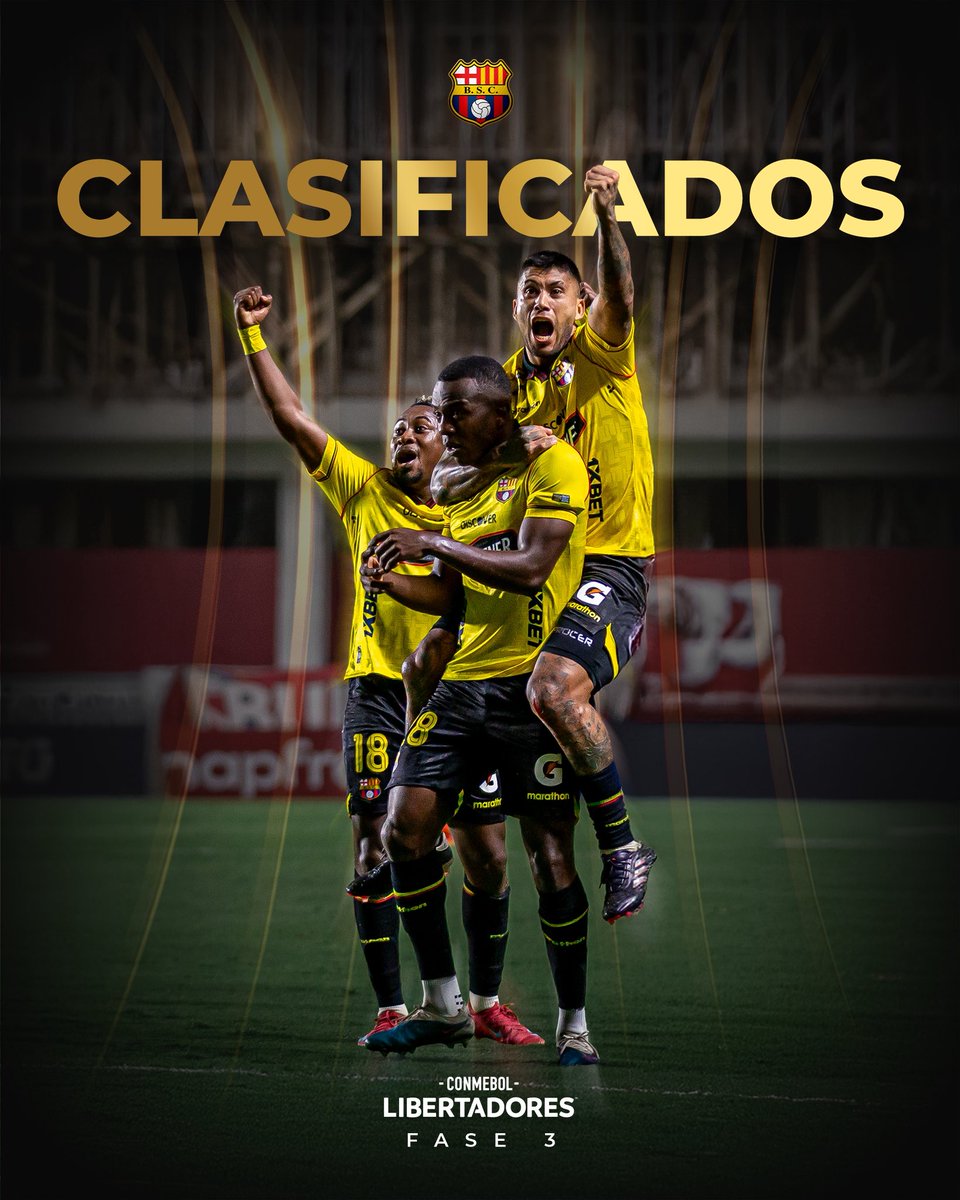 ¡BARCELONA SPORTING CLUB! 
Hasta el final siempre, equipo. 💛🔥

#ConmebolLibertadores
#BarcelonaMiPasión