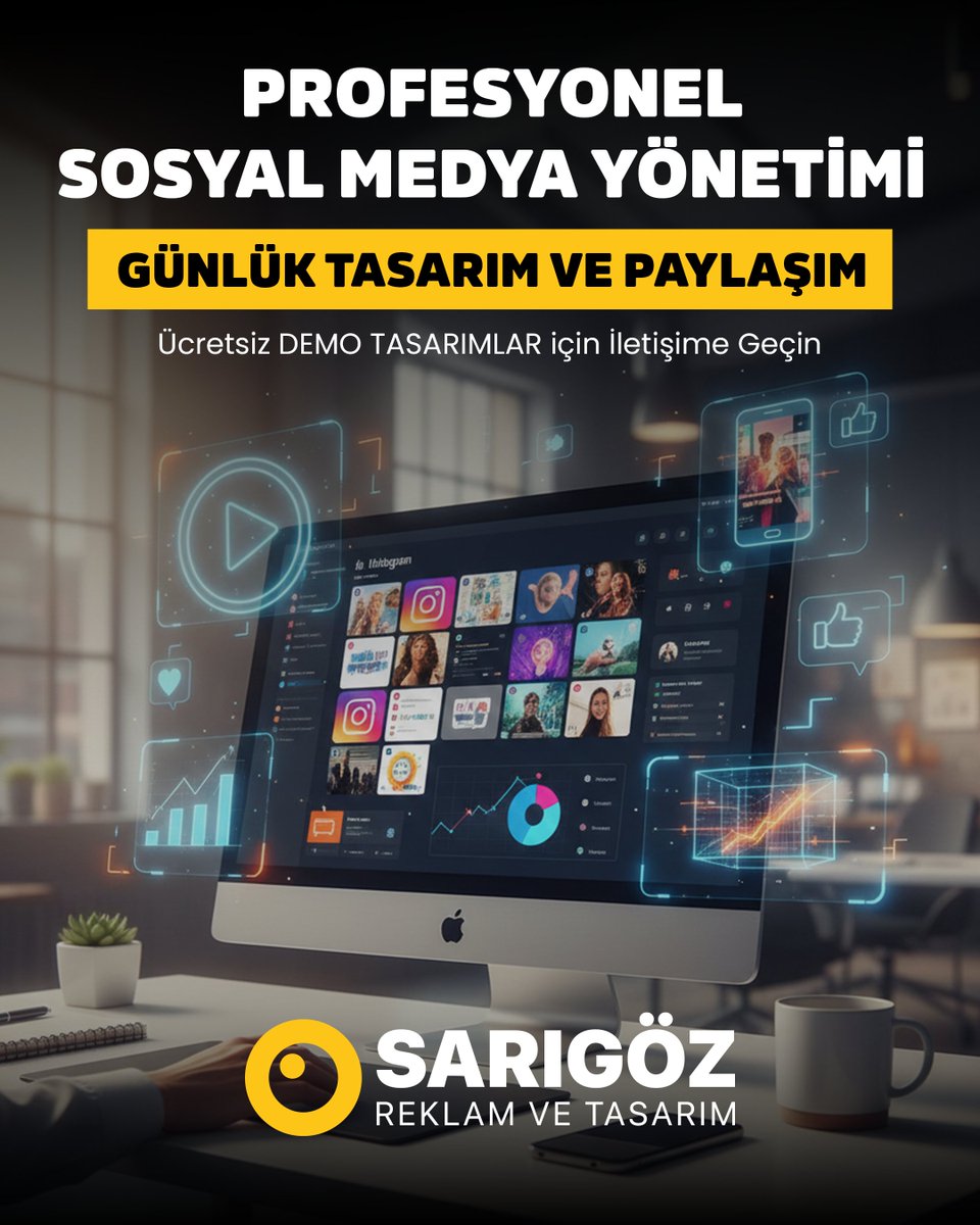 sarigoztasarim's tweet photo. 🚀 Profesyonel Sosyal Medya Yönetimi
📲 Günlük Tasarım &amp; Düzenli Paylaşım
Markanızı dijital dünyada güçlü bir şekilde konumlandırıyoruz.
Özgün içerikler, dikkat çekici tasarımlar ve stratejik paylaşımlarla büyümenizi sağlıyoruz.

📞 0530 450 16 01

#SosyalMedyaYönetimi 🚀✨ https://t.co/ciMTkvBAK6