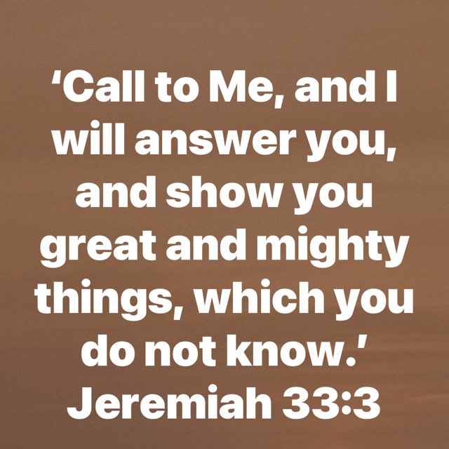 Verse for today 
Jeremiah 33:3
#verse #scripture #life #Bible