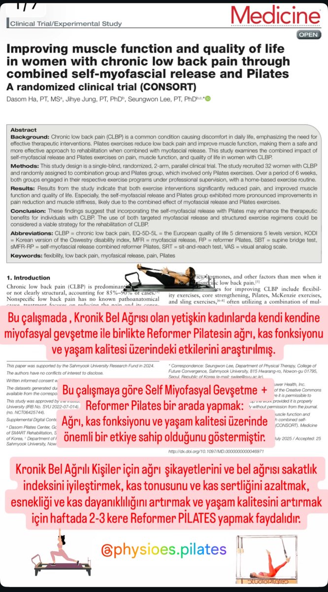 Düzenli Pilates Yapmak Kronik Bel Ağrısına çok iyi geliyor.
#pilates 
#reformerpilates