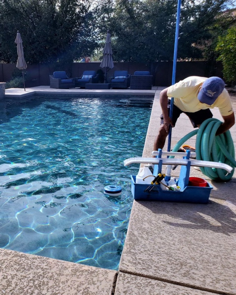 BlueWaterPoolCo's tweet photo. Is your pool ready for the 2026 heatwave? 🌵 A "wait and see" approach is a recipe for a green swamp. Our proactive balancing and pro oversight keep your water safe before the Phoenix heat hits.

Read our 2026 guide: https://t.co/NSHPV83Asf #ClearWater https://t.co/KpFeTHYeS7