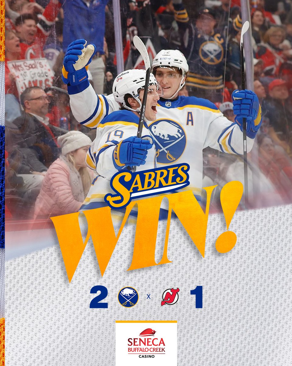SABRES WIN ‼️

#LetsGoBuffalo | <a href="/SenecaBuffalo/">Seneca Buffalo Creek Casino</a>