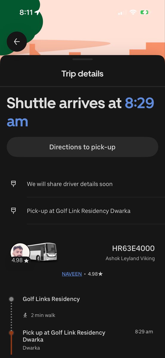 Ar_Anshusingh's tweet photo. @Uber_India The details of this trip are never available in spite of the booking done in advance. Why do you show this shuttle if the details are never shared? https://t.co/E3e3GAyWTI