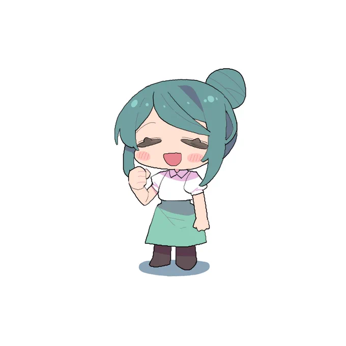 適当に筆を動かして落書きした澄ねぇ、頑張れみたいな拳握りがち #アトリエすみっこ