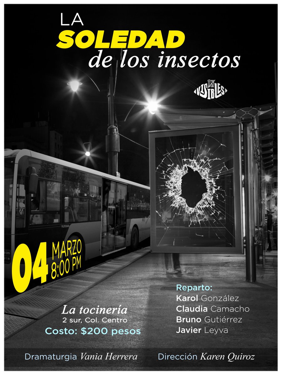 se va a estrenar una obra que escribí hace diez años, para que si pueden, vayaaan y platiquemoooss!!!
sólo volví para hacer publicidad jajaja prdn
