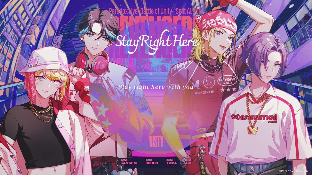 /／
📢本日 𝟐𝟎:𝟎𝟎～
 #VISTY⭐️ 新曲リリックMV解禁!!
\＼

🔽プレミア公開URLオープン📺
youtu.be/GKJMhV2A-sw

🎤 Stay Right Here / VISTY
作詞：gb
作曲・編曲：フジ・モトカ

公式YouTubeチャンネルの
登録＆通知ONで公開待機👀💥

#パラライ #VISTY新曲MV解禁