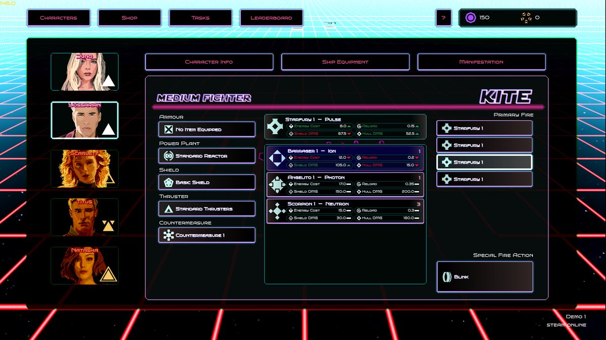 SkywardFM's tweet image. The customization in StarFront: Lancers is immense. Characters can be recruited, skill trees unlocked, spaceships and upgrades purchased or scavenged from battle. This progress is persistent across all game modes to let players constantly build and customize. #flightsim