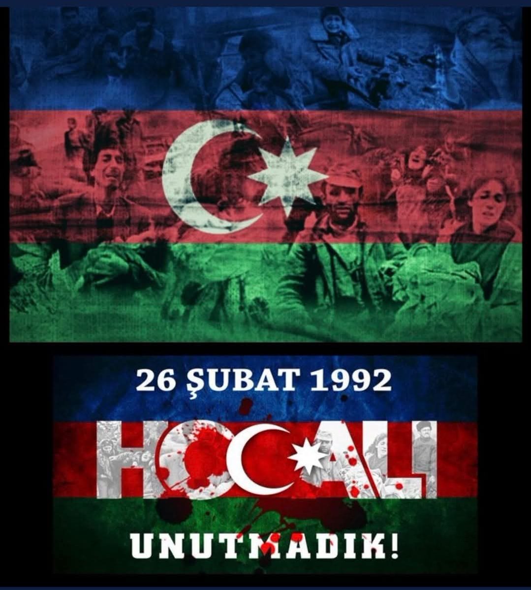 1992’de, 25 Şubat’ı 26’sına bağlayan gece, #Azerbaycan’ın Hocalı ilçesinde 63 çocuk, 106 kadın, toplam 613 savunmasız Türk, ermeni çetelerce vahşice katledildi.
Hocalı bilinçli yapılan bir soykırımdır.
Saygı ve rahmetle anıyorum.
#HocalıKatliamı #Hocalı