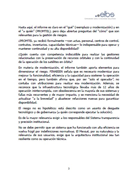 ELBS_Mx's tweet photo. "Mexsat: continuidad técnica, incertidumbre jurídica"   Compartimos un análisis sobre la auditoría que la @ASF_Mexico practicó al Sistema Satelital Mexicano. 

El informe puede ser consultado en: https://t.co/I7BS4ZiT0q https://t.co/q6bPu6znVl