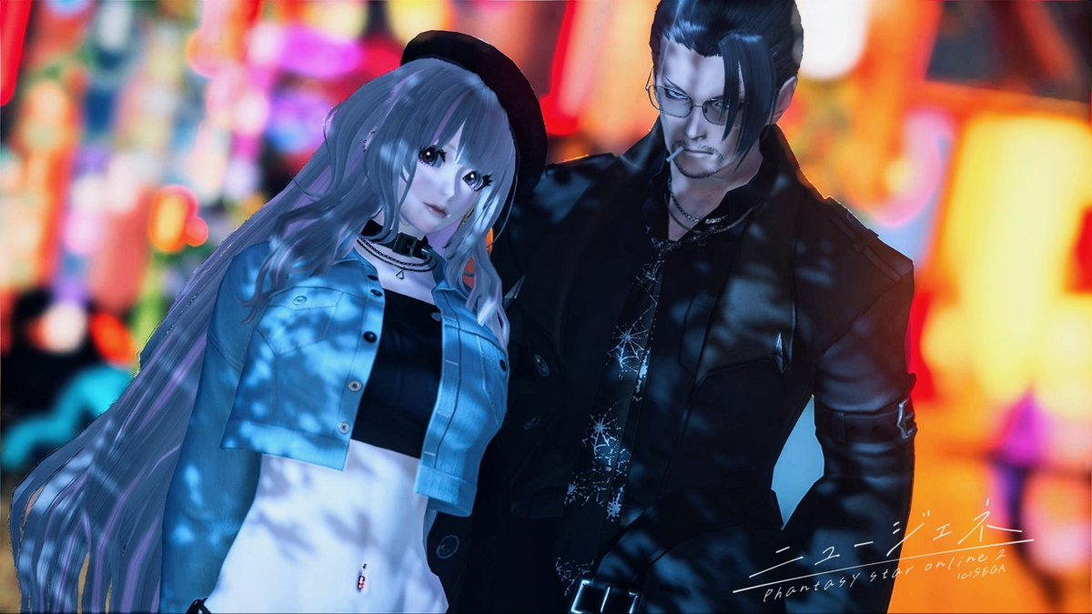 PSO2NGS_SS #ma7ロゴ 『空仔×帰蝶』🕶🚬 👣ﾋﾀ…👣ﾋﾀ…👣ﾋﾀ… ⛑️🍭