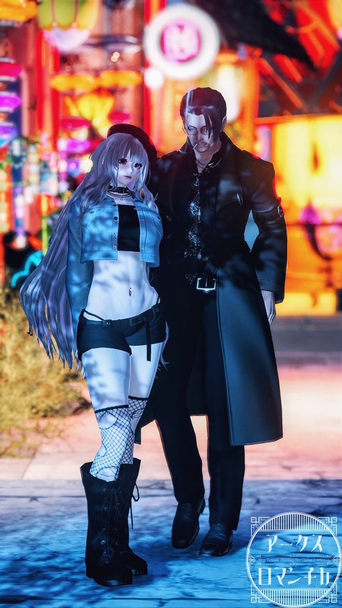 PSO2NGS_SS #ma7ロゴ 『空仔×帰蝶』🕶🚬 👣ﾋﾀ…👣ﾋﾀ…👣ﾋﾀ… ⛑️🍭