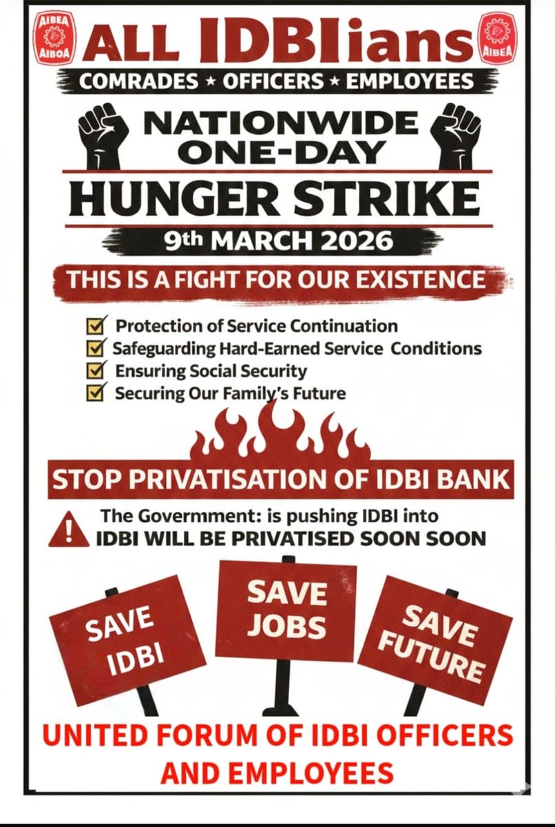 #SropPrivatizationOfIDBI 
<a href="/supriya_sule/">Supriya Sule</a> <a href="/PawanKalyan/">Pawan Kalyan</a> <a href="/ashwani_mahajan/">ASHWANI MAHAJAN</a> <a href="/RahulGandhi/">Rahul Gandhi</a>