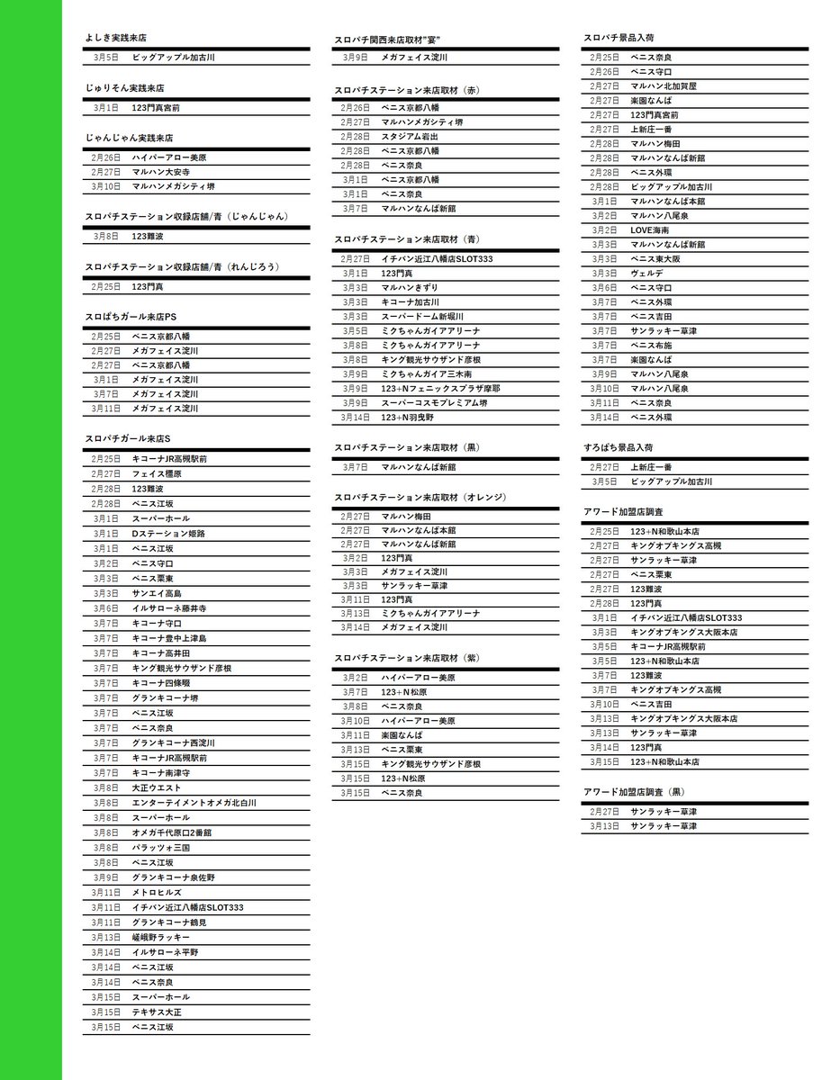 2026年2月スケジュール更新】 ✓追加 🎁スロパチ景品入荷 27日 123門真