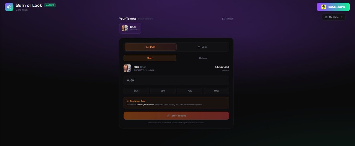SolToolsApp's tweet photo. Burn — permanently destroy tokens. Removed from supply forever. Irreversible.

Lock — lock tokens on-chain with vesting contracts. Non-cancellable, non-transferable. 1 day to 1 year or custom. 

Zero fees on both.
#TokenBurn #SolanaTools #CryptoTools https://t.co/gZiLW3aqIS