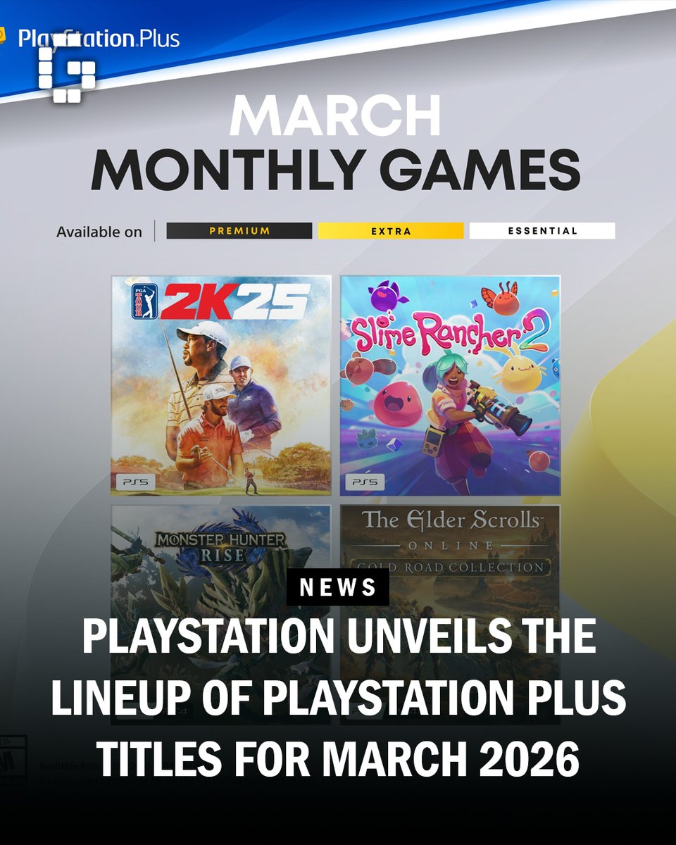 GamerBraves's tweet image. March’s PlayStation Plus games are here 🎮 Monster Hunter Rise, PGA TOUR 2K25, Slime Rancher 2, and ESO Gold Road. Which one will you play first? 👀🔥

Read the article below.
gamerbraves.com/playstation-pl…

#PlayStationPlus #PlayStation5 #PlayStation4