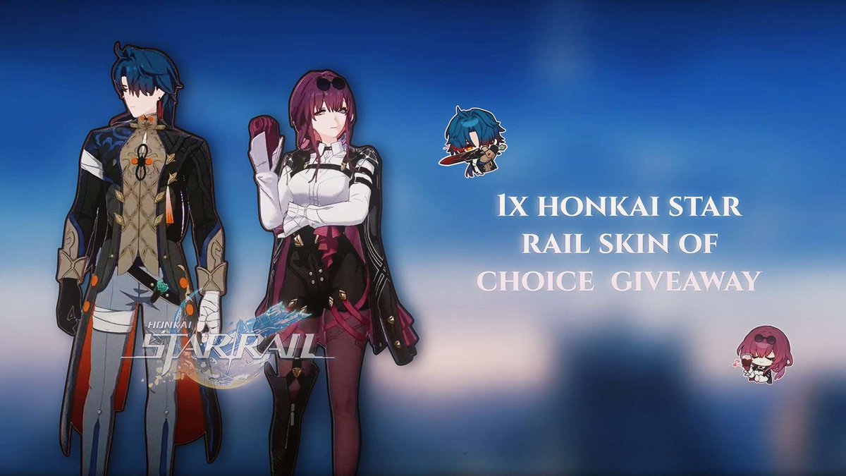 ⭐️ HONKAI: STAR RAIL SKIN OF CHOICE GIVEAWAY ⭐️

🏆 1 WINNER 🏆

To Enter:
🌟 Follow <a href="/InsoIsHere/">Inso</a> &amp; <a href="/Vzgo_007/">𝒜̴𝓁̴𝑒̴𝓍̴</a>
❤️ Like &amp; Repost ↪️
💫 Tag a friend and comment something funny

✨ Ends in 48 hours. Good luck!

Optional: Please consider using codes InsoIsHere or AGENTV to support 💜