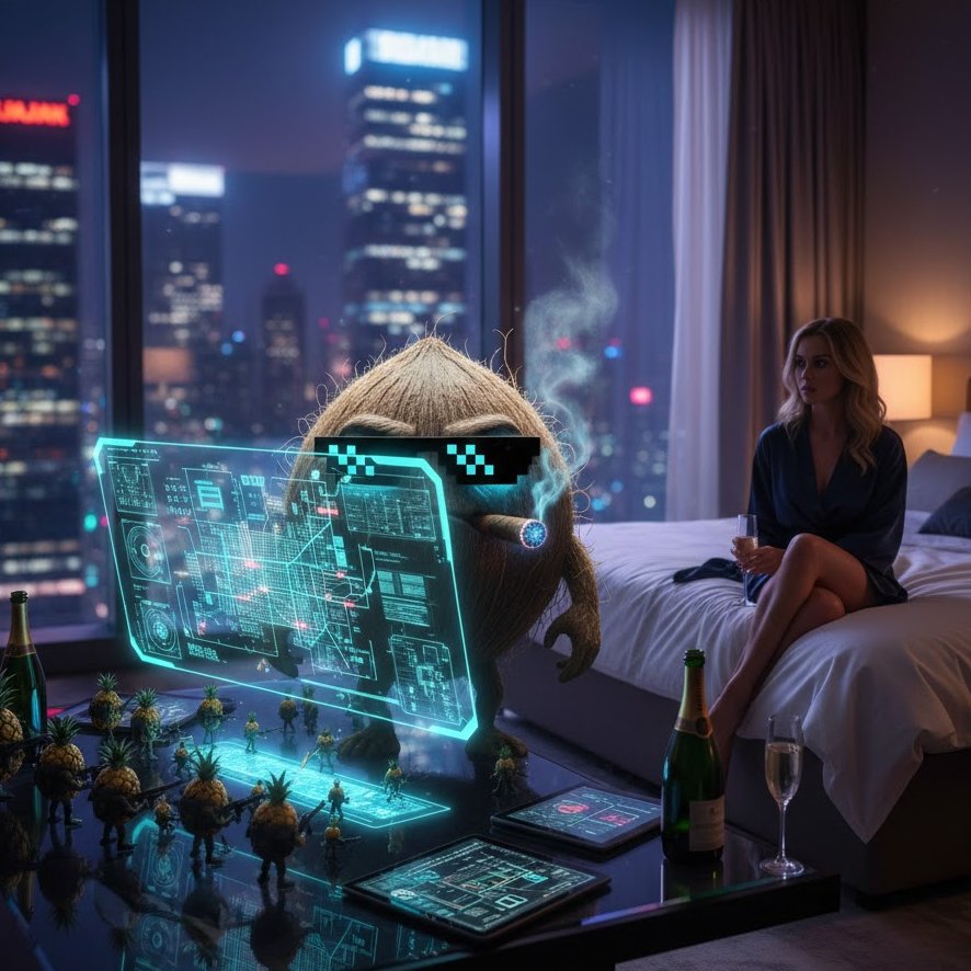 jajak6767's tweet photo. lights out at the penthouse. 🥥🥂

enjoy the peace while it lasts. the market isn't ready for what we're cooking for...

$JAJAK GN boyz https://t.co/eZmKtv2hn0