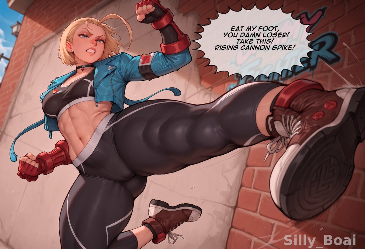 Silly_Boai's tweet photo. One wrong move puts Cammy at a disadvantage. 😯
What do you think the outcome will be? 😈
#AIArtistCommunity #AI #waifuAI https://t.co/d7FV68kJAg