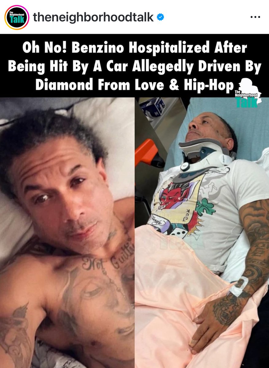JaysRealityBlog's tweet image. TheNeighborhoodTalk reports #Benzino has been hospitalized after being hit by a car that was allegedly being driven by #Diamond 😩