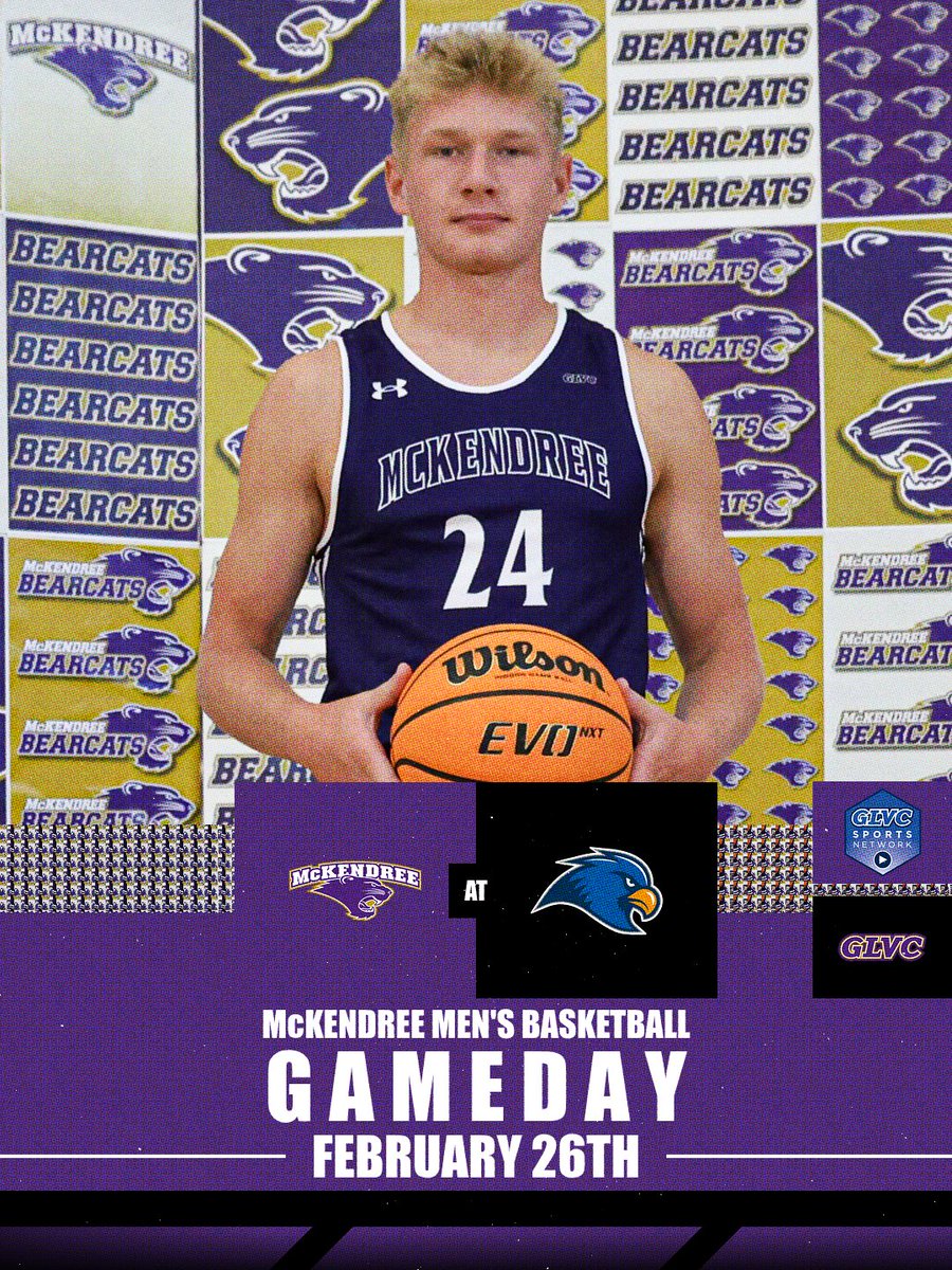 McKBearcats's tweet photo. 🏀🐾 𝑮𝑨𝑴𝑬𝑫𝑨𝒀 🐾🏀

RV Men's Basketball takes on No.19 Rockhurst in a HUGE conference matchup in Kansas City

⏰ 7:30 PM CT
🆚 @RUhawks 
📍 Kansas City, Mo.
🏟 Mason-Halpin Field House
📺 https://t.co/vFFsTDNzpL 
📊 https://t.co/8J35m6JVDC 

#GLVCmbb | #D2mbb | #BearcatsUnleashed