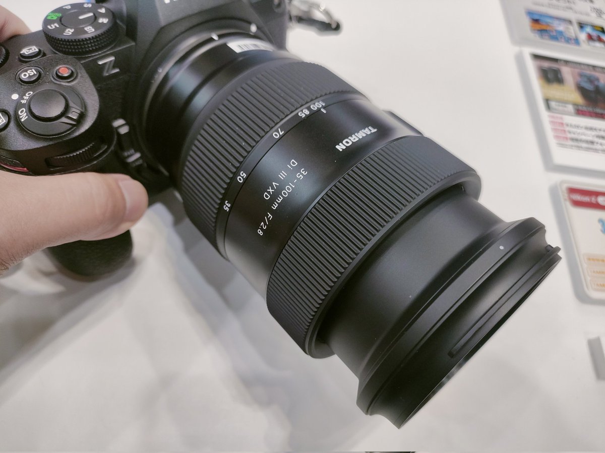 CP＋でタムロンさんのブースへ。これが話題の35-100mm📸
#35100mmCP2026
#タムロン
#tamron