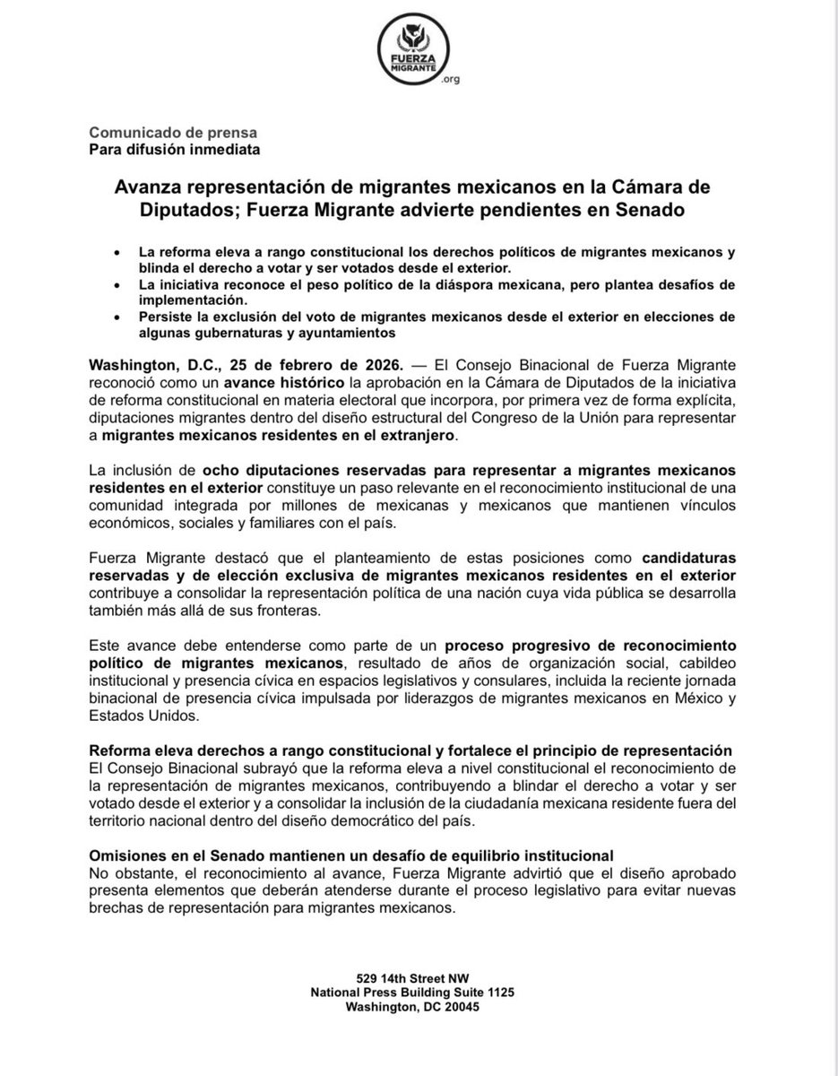 IDdeco_'s tweet photo. Nos adherimos a las propuestas de Fuerza Migrante para impulsar y resguardar los derechos politico electorales y avances en materia de representación de las personas residentes en el extranjero. Ante eventual #ReformaElectoral https://t.co/40doedzODN
