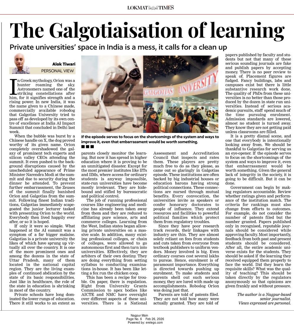 My column in Lokmat Times today..
alokpersonalview.blogspot.com/2026/02/the-ga…