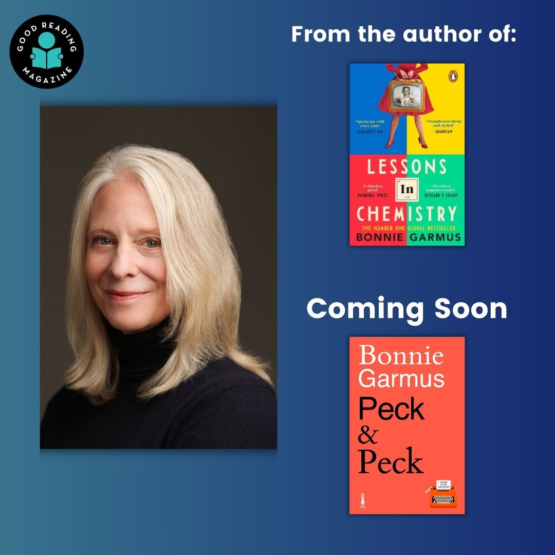 GoodReading's tweet photo. Bonnie Garmus is releasing a new book this October. 
Peck &amp; Peck from @AllenAndUnwin is a passionate ode to the written word and everything that makes us human.

Check out more upcoming titles in our "New Books" section of the website.

#lessonsinchemistry #newreleases #newbooks https://t.co/RS1uRK4o8H