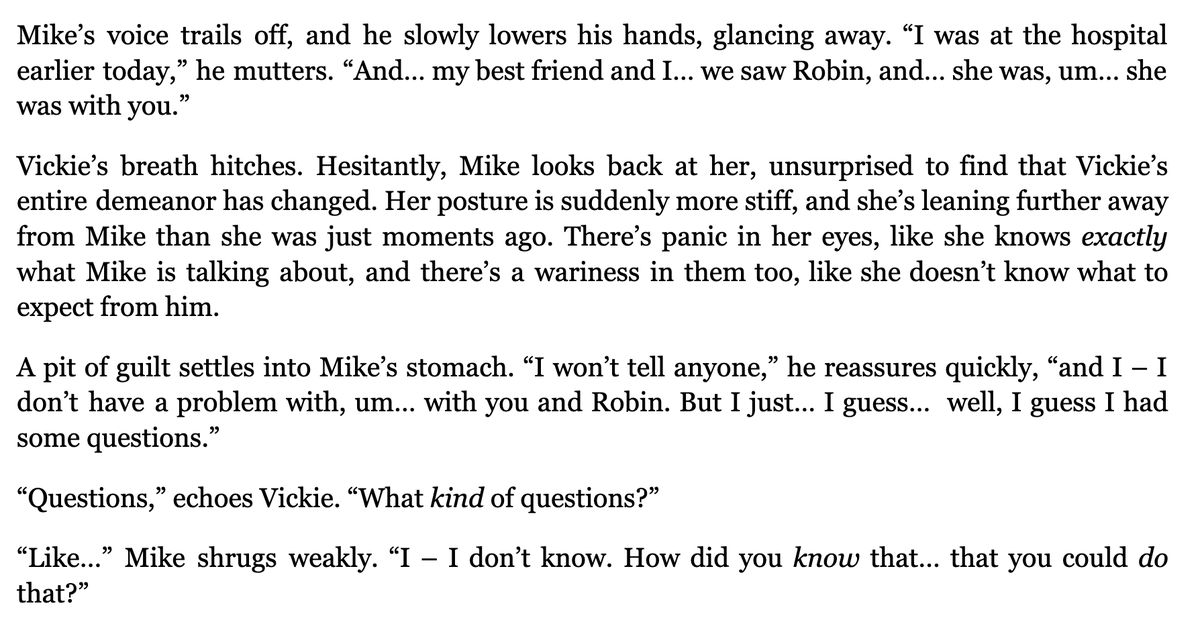andiwriteordie's tweet photo. a little candyheart wip

(aka the one in which will and mike both witness the rovickie kiss) https://t.co/SK91sb1CpS