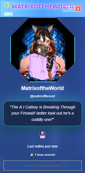 So I have done a thing with MyOshi page 👉👈