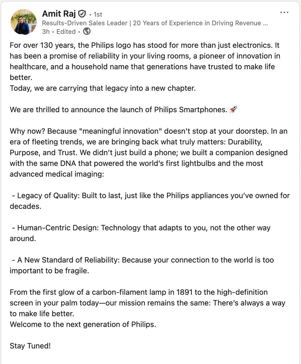 bansalabhishek5's tweet image. Philips 5G Smartphone officially launched

#oseldevices #osel