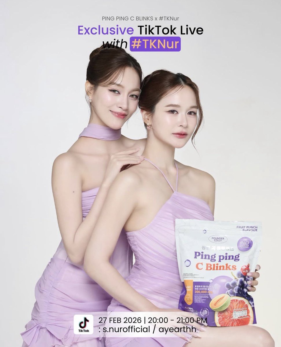 99okamurazstar1's tweet photo. 🎀Exclusive TikTok Live with #TKNur
Discover the glow secret of
Ping Ping C Blinks 🍊
Bright skin. Real talk.
Special deals only on LIVE.
🌟TikTok : s.nurofficial |/ ayearthh
📍27 FEB 2025
⏰20:00 - 21:00 PM
#foundercolly #pingpingcblinksxtknur #tkphinyanech #nurdesoraya https://t.co/JT5mukwaYW