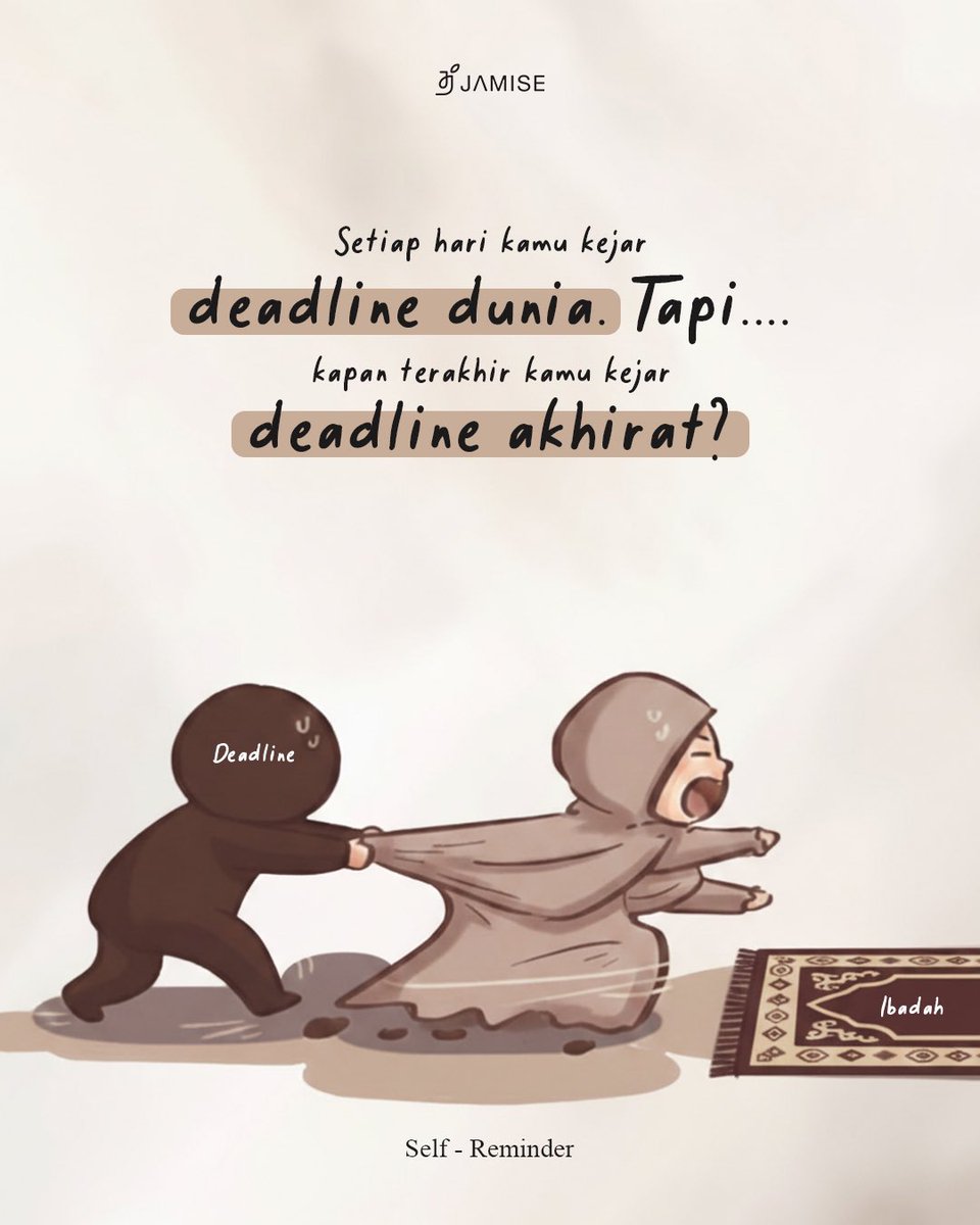 jamise_syari's tweet photo. Kalau kamu lg ada di fase ini, maybe this is your pause button!

Kita belajar gmn mengatur Ramadhan di tengah deadline tanpa hrs ngerasa tertinggal, di Kajian Salaman Vol.25 Target Dunia vs Target Akhirat "Mengoptimalkan Ramadhan di Tengah Deadline", Jumat besok lewat zoom ya! https://t.co/BpwAzZODEm