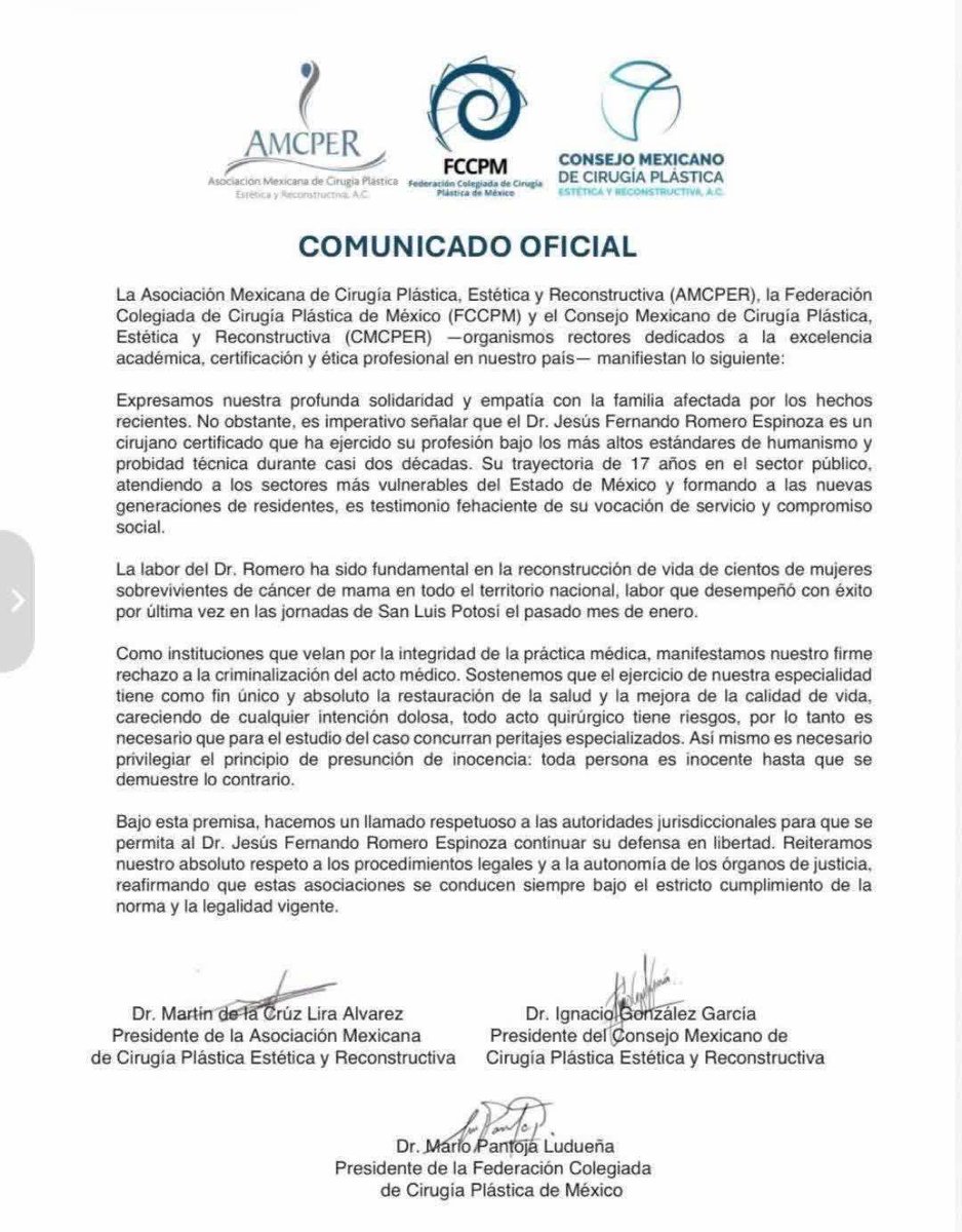 dra_bones's tweet photo. Se necesita hacer más difusión en apoyo al Dr. Fernando 🙏 hoy es El, mañana podría ser alguien más, todo procedimiento conlleva riesgos y complicaciones, se le está acusando de actuar con dolo, tratando de manchar su carrera que ha construido con esfuerzo y dedicación https://t.co/kMwwsEUJRs