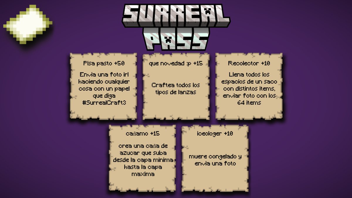 SurrealCraftSMP's tweet photo. #SurrealPass #1 https://t.co/AYq58ZKaVp