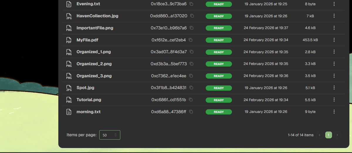 Gritik11's tweet photo. @AlexDiNunzio @RyanJLevy @real_NFT @Sabrinadegas @MayBCryptoWhale @theshaysh0w @ProductPiotr Hi DataHaven team,
I uploaded the file named "tutorial.png" but it still says not uploaded. Is the file name case-sensitive or should it have no extension? 

Fix This issue, Kind Sir! https://t.co/fRphQqmNvR