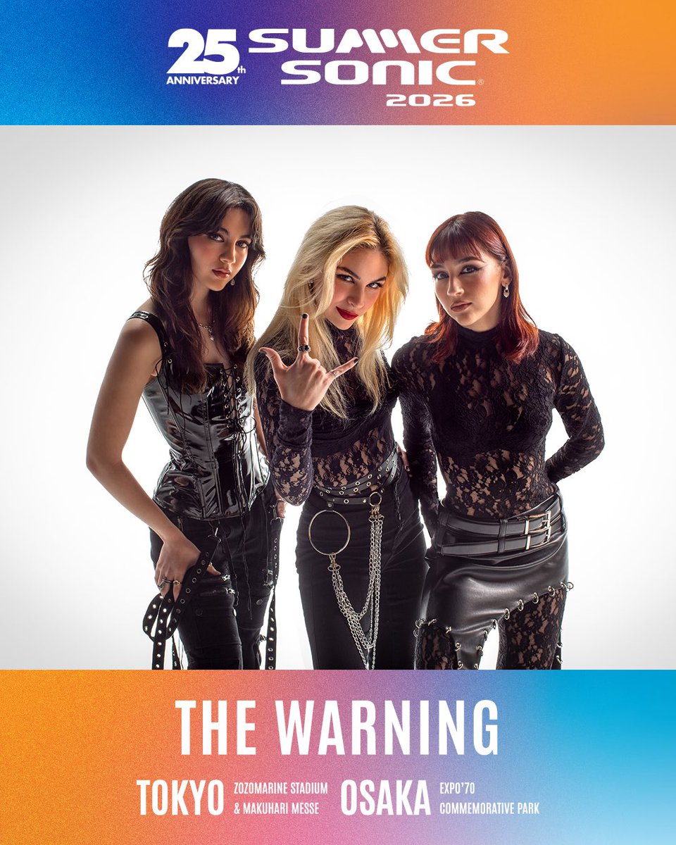 TheWarningBand2's tweet photo. SEE YOU AT #SUMMERSONIC JAPAN! 🇯🇵 https://t.co/cyPx0Mdf34