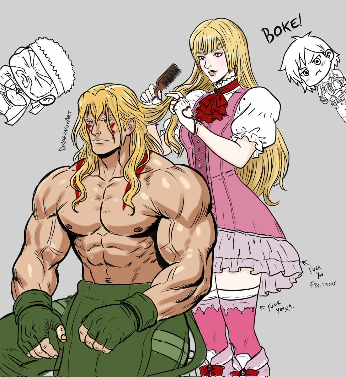 SDGVA23's tweet photo. BFF.🫶🏻 🤜🏻🤛🏻
I don't know if Alex has greasy or silky hair, but Lili looks like she's having fun.
#SF6_Alex #StreetFighter6 #SF6 #Tekken8 #Liliderochefort #alexryu #asulili https://t.co/4eUvZD5R5Z