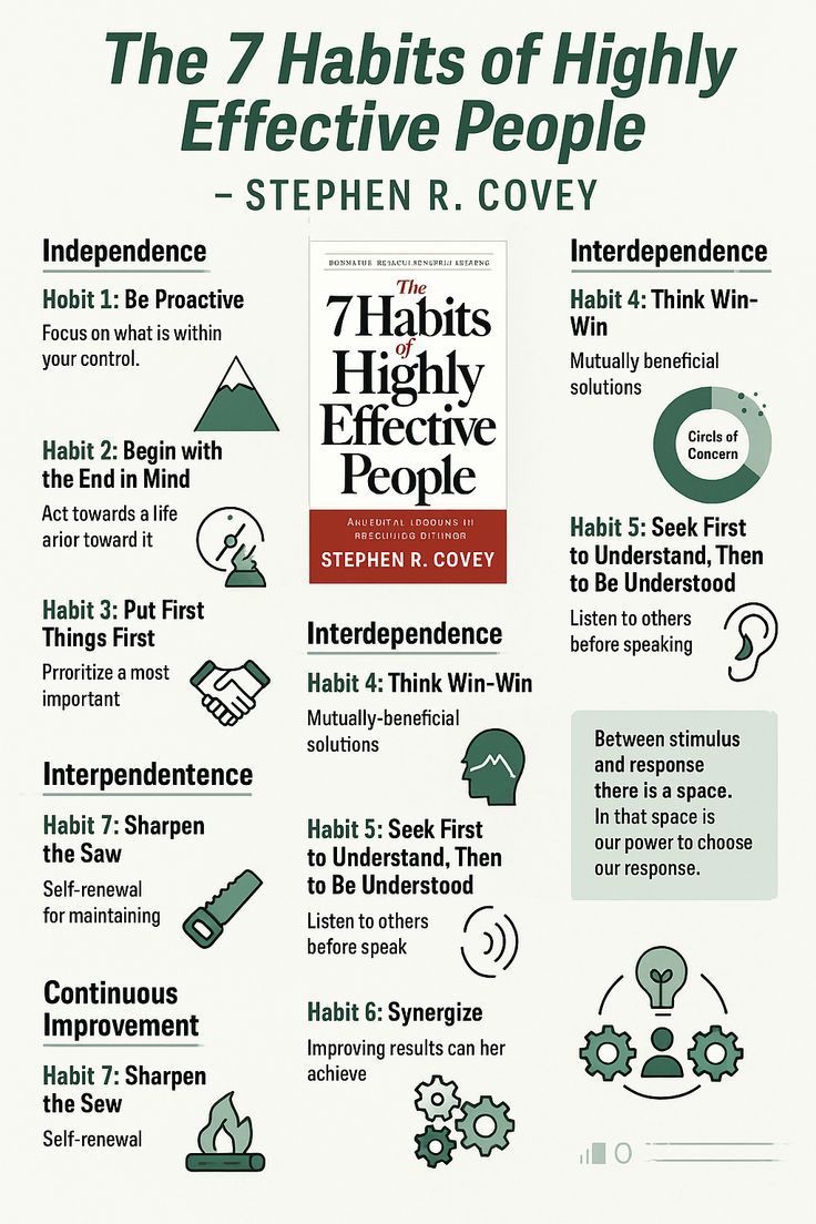 TheTimes_24's tweet image. The 
7 habits of highly effective people 
Follow for more @TheTimes_24 
#Habits 
#PeoplePower