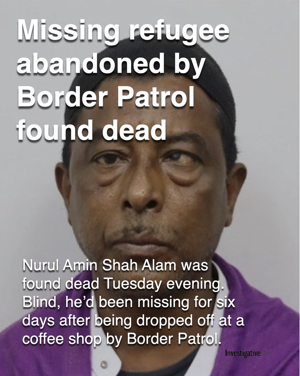 ipostnews's tweet photo. We reported yesterday on the death of Nurul Shah Alam, a nearly-blind Rohingya refugee abandoned by Border Patrol at a coffee shop after being released from jail.

Politicians and community members are demanding answers. We'll have more to report soon.

https://t.co/1Ff71INVFz https://t.co/jqkeazZsNf