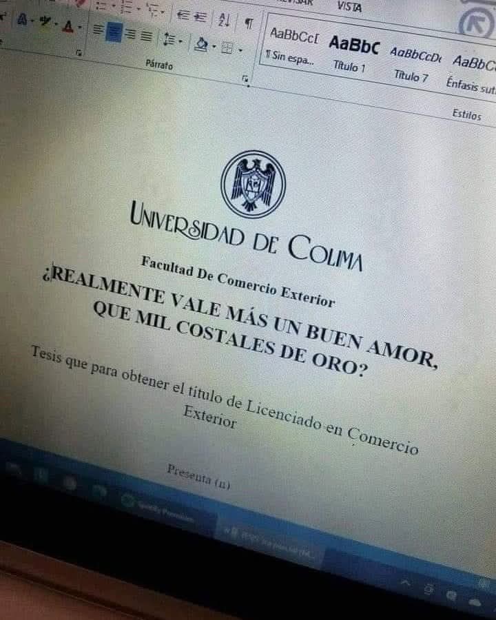 Oigans, ¿Que opinan de mi tesis?